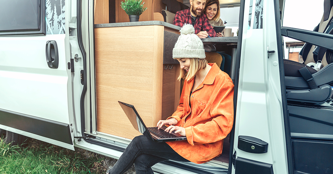work and travel in a motorhome